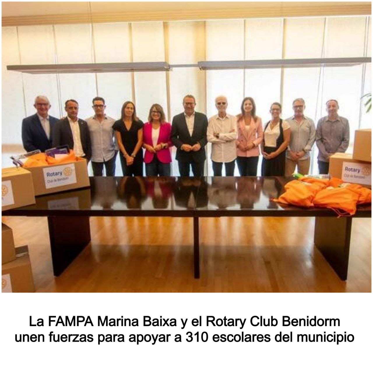 La FAMPA Marina Baixa y el Rotary Club Benidorm apoyan a 310 escolares de Benidorm con material escolar La FAMPA Marina Baixa y el Rotary Club Benidorm apoyan a 310 escolares de Benidorm con material escolar
